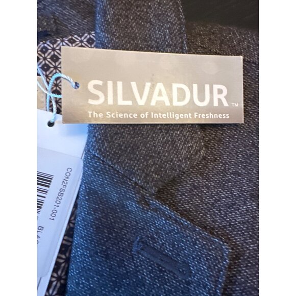 NWT Con.Struct Silvadur Slim Fit Knit Stretch Blazer XL Black Polyester Spandex - Picture 4 of 8